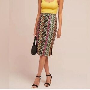 Vanessa Virginia Anthropologie NWOT Sz 10 Moroccan Nights Tapestry Skirt Ret